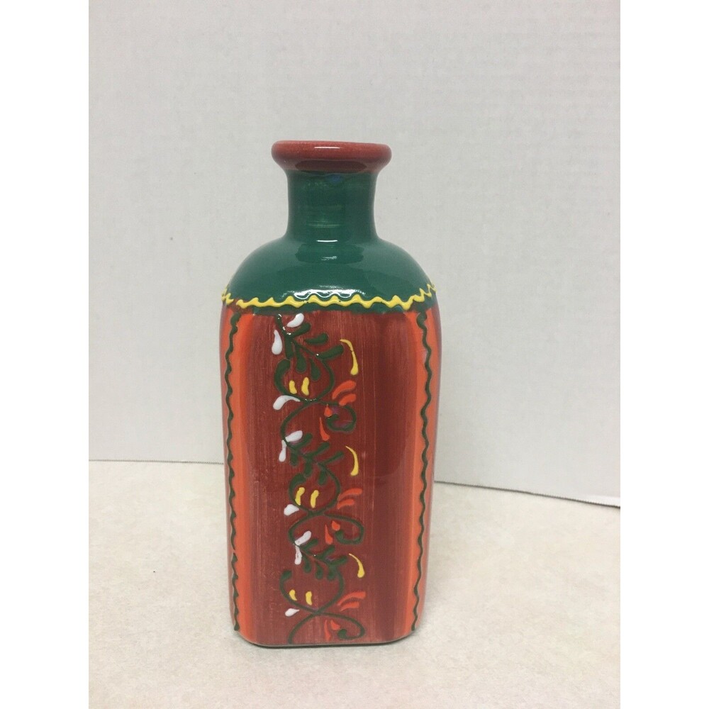 Del Rio Salado Hand Made in Spain Very Colorful Beautiful Ceramic Bottle / Vase